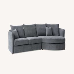 chaise sofa in charcoal grey