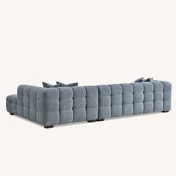 boucle corner sofa back view