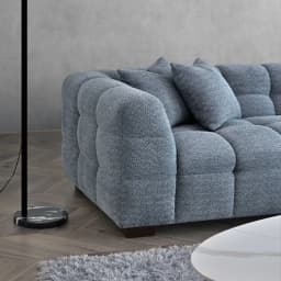 group sofa in iron boucle