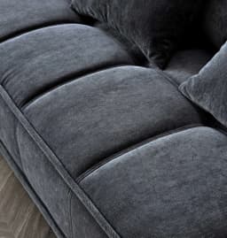 sofa in velvet steel