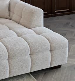 sofa in oatmeal fabric