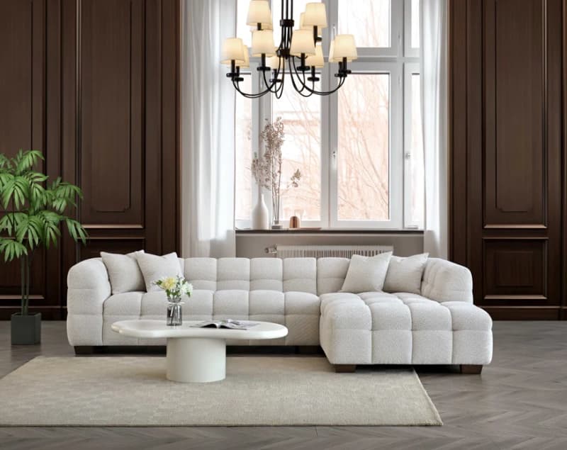Oatmeal Colour Sofa - Right-hand Corner