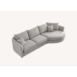 sofa in pebble boucle