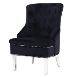 a black bedroom chair