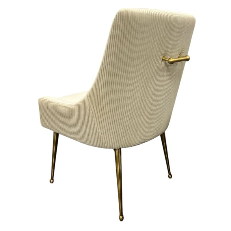 Ivory Dining Chairs with Gold legs