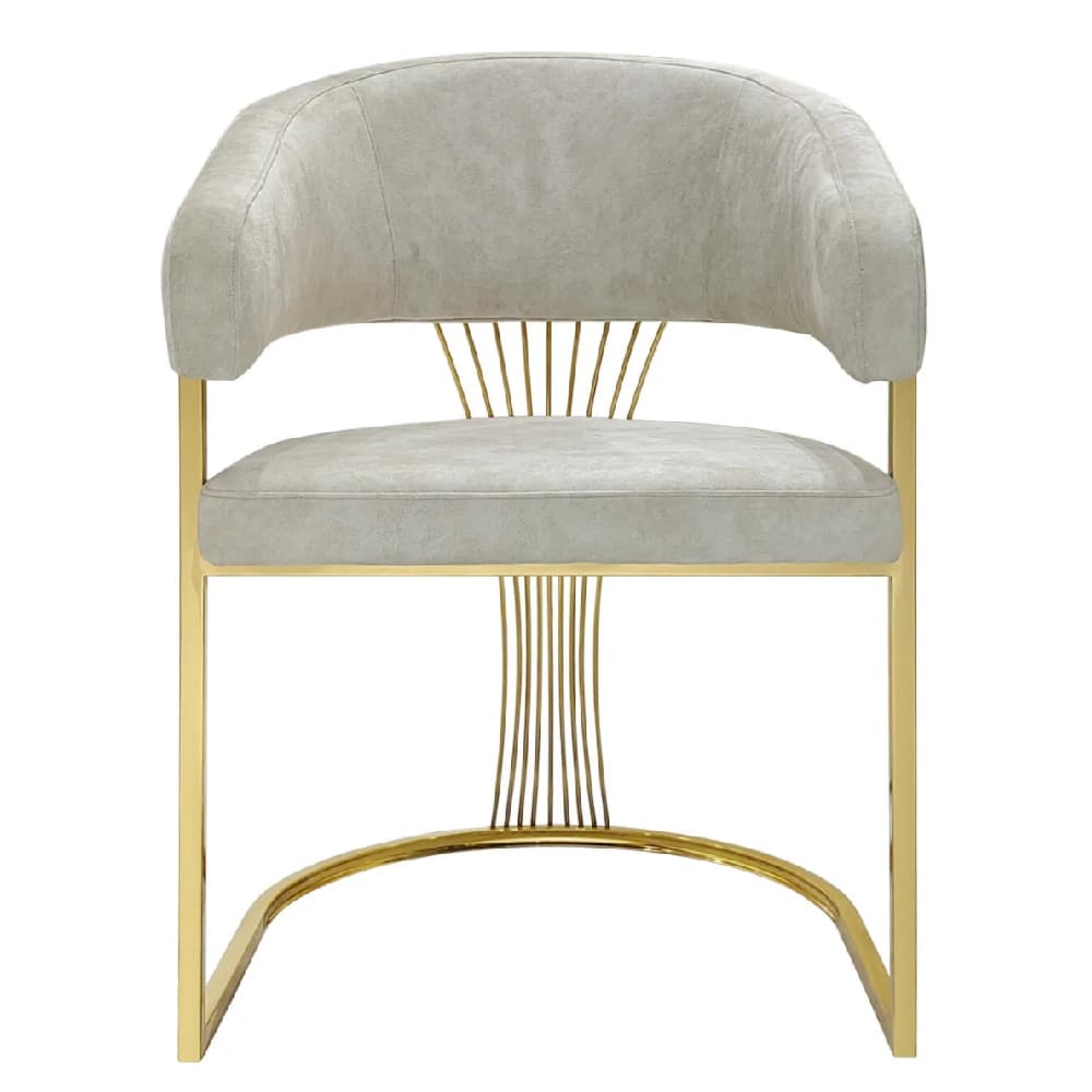 Gold Dining Chair - Porado Cream