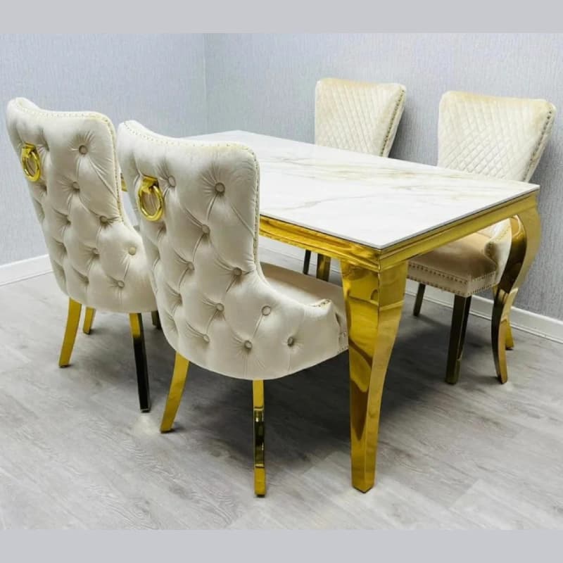 Marble Dining Table With Gold Legs