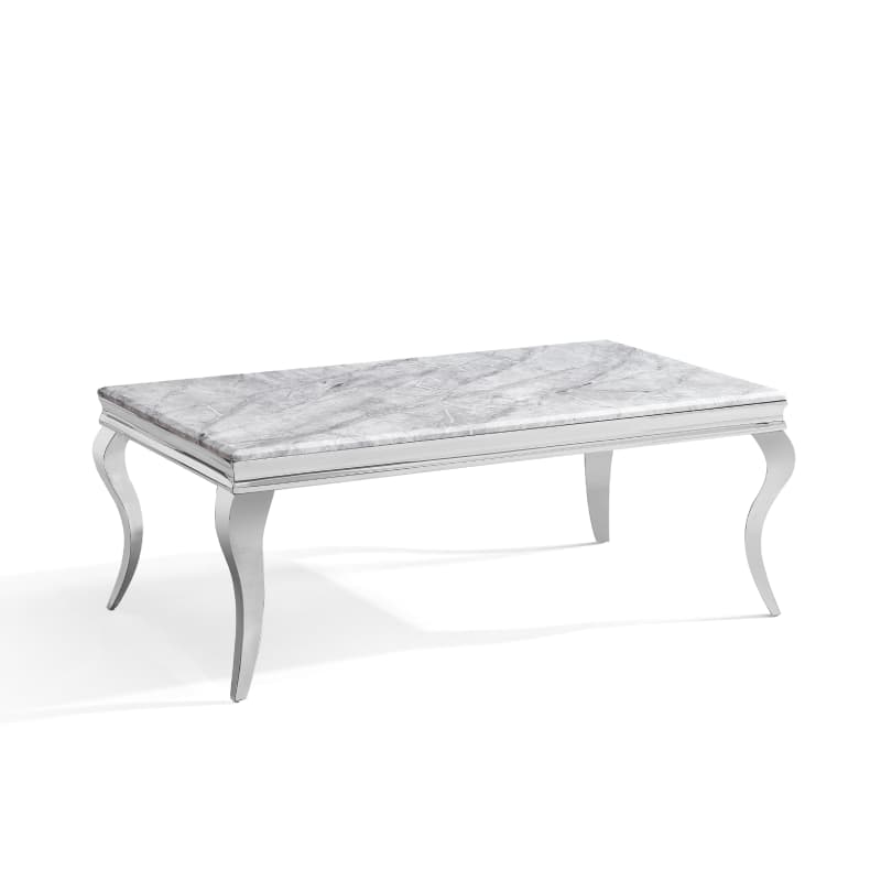 Marble Effect Coffee Table - 6 Seater